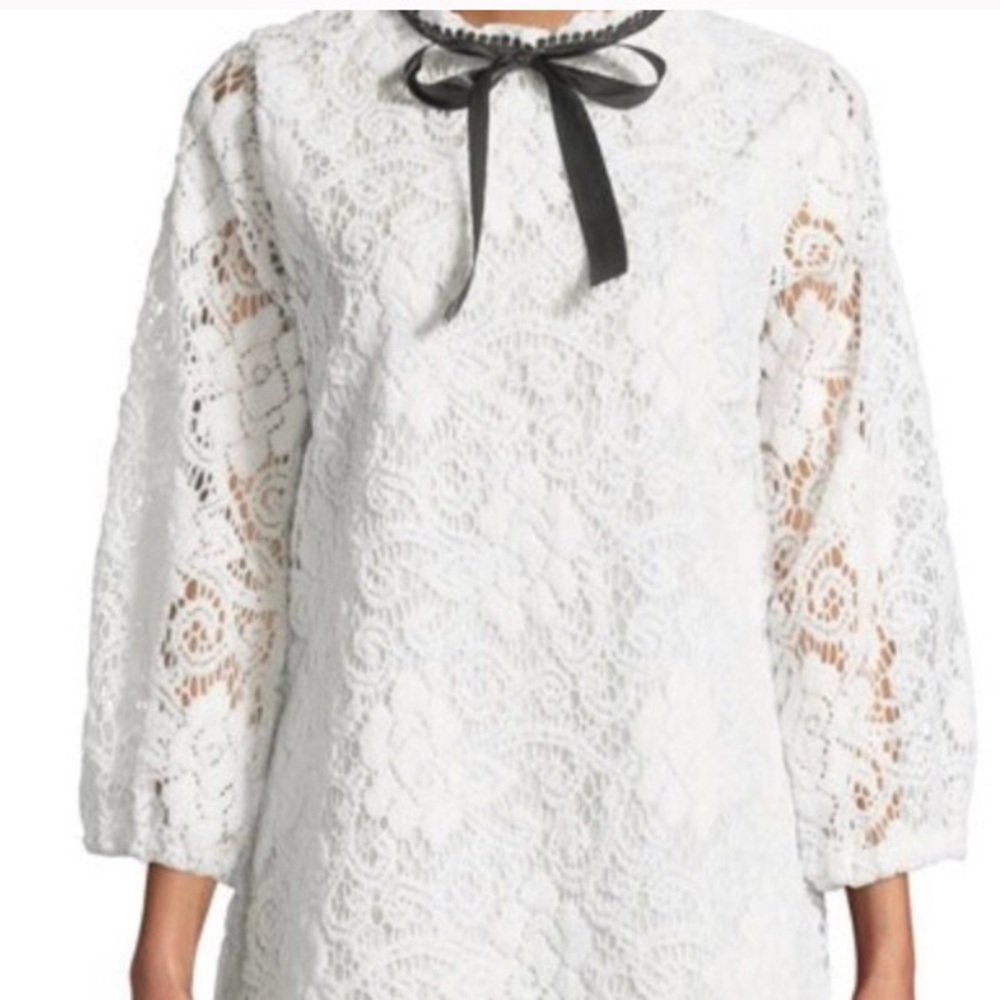 Lace Mini Dress. Neiman Marcus. Holiday Dress